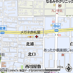 愛知県北名古屋市九之坪北浦52周辺の地図