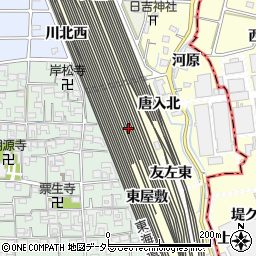 愛知県稲沢市井之口町川北東周辺の地図