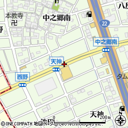 愛知県北名古屋市中之郷往生塚周辺の地図
