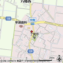 愛知県稲沢市祖父江町大牧郷中16周辺の地図