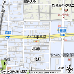 愛知県北名古屋市九之坪北浦周辺の地図