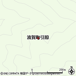 兵庫県宍粟市波賀町引原周辺の地図