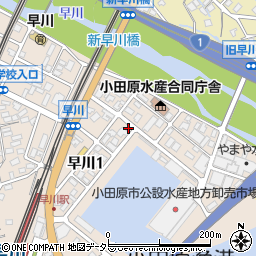 株式会社杉兼商店　早川店周辺の地図