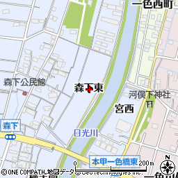 愛知県稲沢市祖父江町本甲森下東周辺の地図