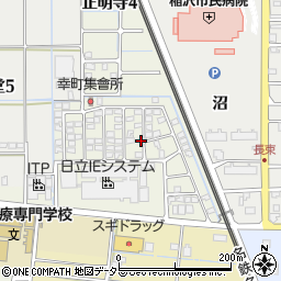 愛知県稲沢市幸町周辺の地図