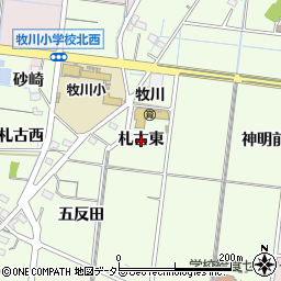 愛知県稲沢市祖父江町両寺内（札古東）周辺の地図