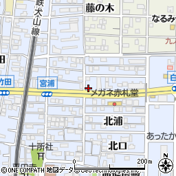 愛知県北名古屋市九之坪北浦28周辺の地図