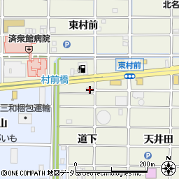 愛知県北名古屋市鹿田道下6周辺の地図