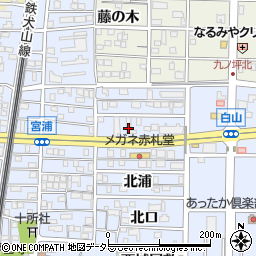 愛知県北名古屋市九之坪北浦36周辺の地図