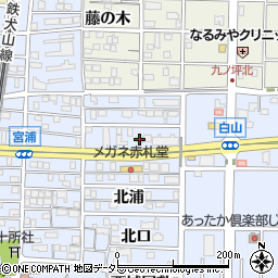 愛知県北名古屋市九之坪北浦39周辺の地図