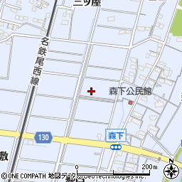 愛知県稲沢市祖父江町本甲五拾石周辺の地図