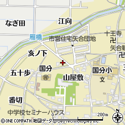 愛知県稲沢市矢合町寺浦周辺の地図