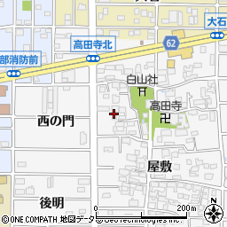 愛知県北名古屋市高田寺屋敷409周辺の地図