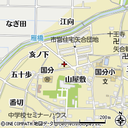 愛知県稲沢市矢合町（寺浦）周辺の地図
