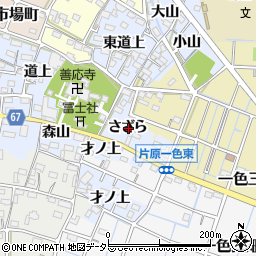 愛知県稲沢市片原一色町さざら周辺の地図