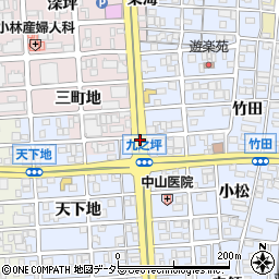 愛知県北名古屋市九之坪南竹田周辺の地図