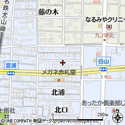 愛知県北名古屋市九之坪北浦40周辺の地図