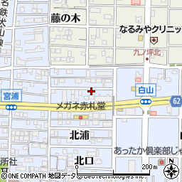 愛知県北名古屋市九之坪北浦41周辺の地図