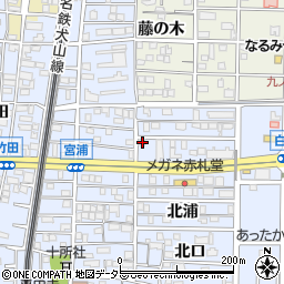 愛知県北名古屋市九之坪北浦25周辺の地図