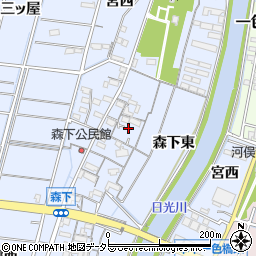 愛知県稲沢市祖父江町本甲宮前周辺の地図