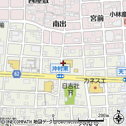 愛知県北名古屋市沖村沖浦周辺の地図
