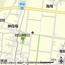愛知県稲沢市祖父江町野田周辺の地図