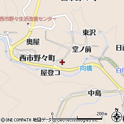愛知県豊田市西市野々町堂ノ前周辺の地図