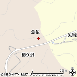愛知県豊田市白川町（念仏）周辺の地図