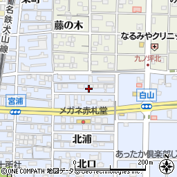 愛知県北名古屋市九之坪北浦15周辺の地図