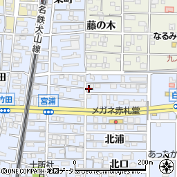愛知県北名古屋市九之坪北浦22周辺の地図