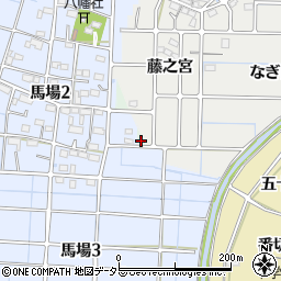 愛知県稲沢市馬場町（猫山）周辺の地図