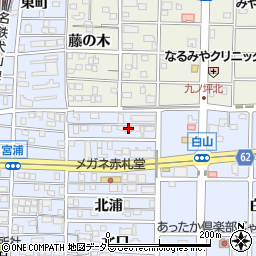 愛知県北名古屋市九之坪北浦13周辺の地図