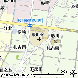 愛知県稲沢市祖父江町両寺内砂崎周辺の地図