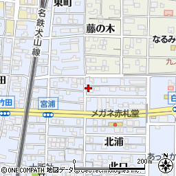 愛知県北名古屋市九之坪北浦21周辺の地図