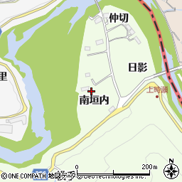 愛知県豊田市時瀬町南垣内周辺の地図