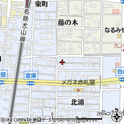 愛知県北名古屋市九之坪北浦1周辺の地図