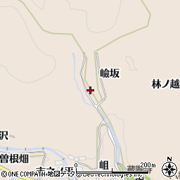 愛知県豊田市白川町（嶮坂）周辺の地図