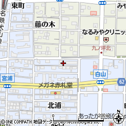 愛知県北名古屋市九之坪北浦7周辺の地図