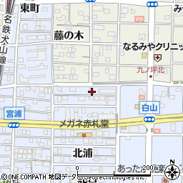 愛知県北名古屋市九之坪北浦6周辺の地図