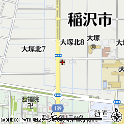 コメダ珈琲店稲沢大塚店周辺の地図
