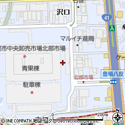 名古屋北部市場内簡易郵便局周辺の地図