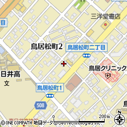愛知県春日井市鳥居松町2丁目周辺の地図