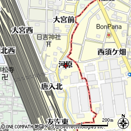 愛知県稲沢市井之口町河原周辺の地図