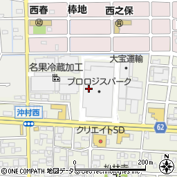 愛知県北名古屋市沖村権現周辺の地図