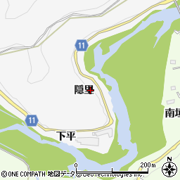 愛知県豊田市浅谷町隠里周辺の地図