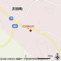 愛知県豊田市沢田町小原道周辺の地図