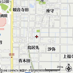 愛知県稲沢市長束町周辺の地図