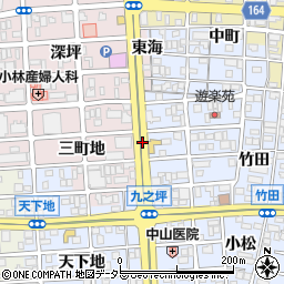 愛知県北名古屋市九之坪西竹田周辺の地図