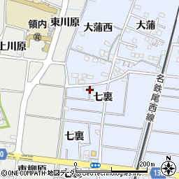 愛知県稲沢市祖父江町三丸渕七裏周辺の地図
