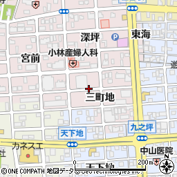 愛知県北名古屋市西之保三町地周辺の地図